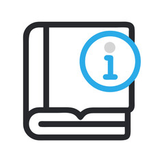 Poster - Book with Info Symbol Icon Representing Printed Educational Resource
