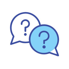 Fototapete - Chat Bubbles with Question Icon Representing Live Inquiry Support