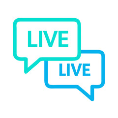 Fototapete - Chat Conversation Icon Representing Live Text Support