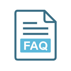 Leinwandbilder - FAQ Sheet Icon Representing Frequently Asked Questions