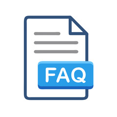Leinwandbilder - FAQ Sheet Icon Representing Frequently Asked Questions