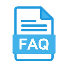 Leinwandbilder - FAQ Sheet Icon Representing Frequently Asked Questions