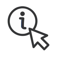 Leinwandbilder - Info Button with Cursor Icon Representing Clickable Information Access