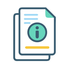 Leinwandbilder - Info Sheet Icon Representing Help Documentation