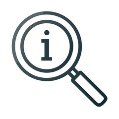 Poster - Magnifying Glass with Info Icon Representing Information Search