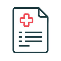 Poster - Medical Report with Cross Icon Representing Health Documentation