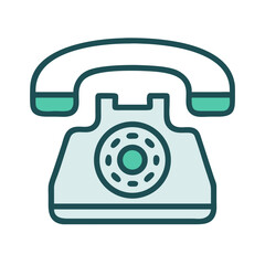 Fototapete - Office Telephone Icon Representing Traditional Communication