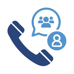 Fototapete - Phone with Network Icon Representing Customer Support