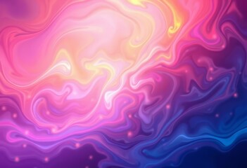 Wall Mural - Vibrant swirling nebula-like gradient, abstract art,  smooth, colorful background