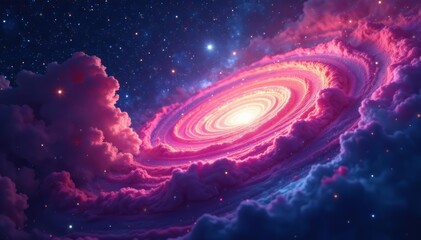 vivid cosmic swirls in vibrant hues, celestial space nebula backdrop, galaxy, colorful, wallpaper