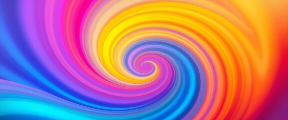 Wall Mural - A vibrant, swirling rainbow backdrop with smooth gradients, illustration, spectrum
