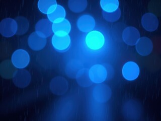 Wall Mural - Blue background with many small blue circles. The circles are blurry and overlapping abstract background and texture