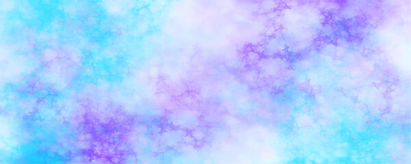 Wall Mural - Dreamy abstract pastel blue and purple cloud background. aquarelle soft pastel blue watercolor for creative grunge art. Colorful paper textured ink effect grungy wet pastel illustration for design.
