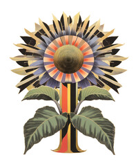 Wall Mural - PNG Sunflower art illustration modern.