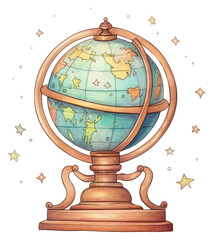 Wall Mural - png globe drawing planet space.