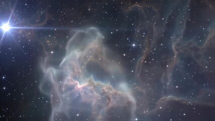 Wall Mural - Energy moving in space background with stars.