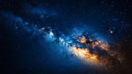 Wall Mural - the sky is filled with stars and a large cloud of gas. the stars are scattered throughout the sky, w