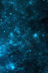 Aufkleber - Interconnected nodes and lines representing communication and data flow in a complex technological network