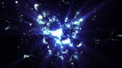 Wall Mural - abstract fantasy background shiny particles dust rays and energy flow loop
