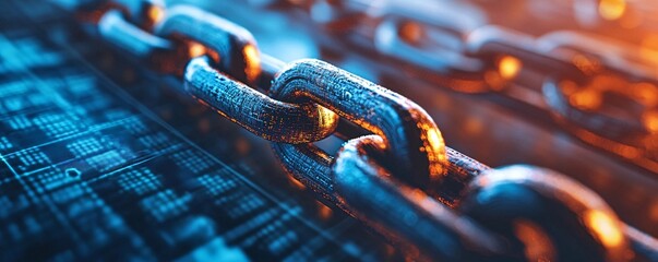 Blockchain technology securing data on a motherboard with a chain