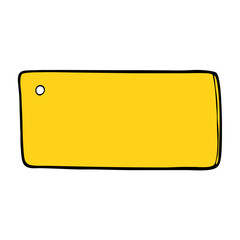 Wall Mural - a simple yellow rectangle with a circular hole, showcasing a clean and minimal design.