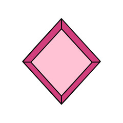 Wall Mural - a clean, minimalist geometric illustration featuring a vibrant diamond-shaped design. this elegant c