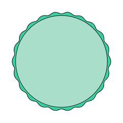 Wall Mural - a minimalist illustration of a blank circular label, the design is simple, but the possibilities are