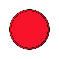 Wall Mural - a vibrant red circle, a striking graphical element, with a bold outer ring. a versatile graphic for 