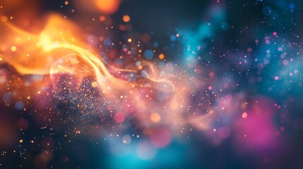 vibrant nebula cloud in deep space abstract design