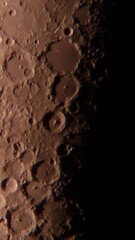 Wall Mural - half moon video through a telescope with turbulent atmosphere.