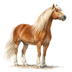 haflinger horse standing png majestic chestnut horse png equine beauty png white background image