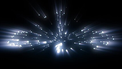 Wall Mural - Abstract Fantasy Background Shiny Particles Dust Rays And Energy Flow Loop
