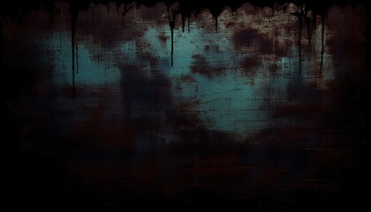 Aufkleber - spooky blue grunge texture with drips for halloween design in web and print media