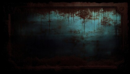 Aufkleber - spooky blue grunge texture with drips for halloween design in web and print media