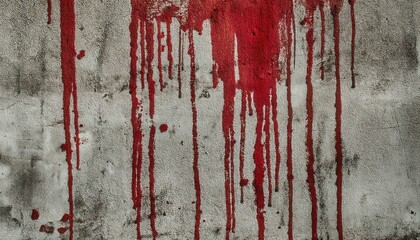 Aufkleber - red paint drips on grungy wall texture for halloween designs, horror themed backgrounds, and creative projects