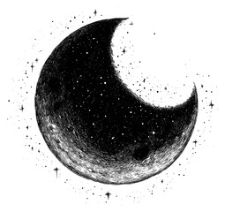 Wall Mural - png moon illustration background celestial.