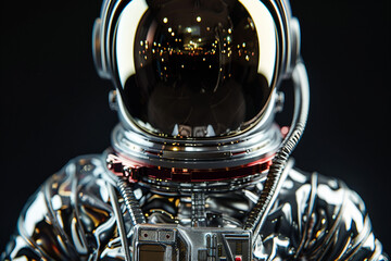 Wall Mural - image of man in a protective spacesuit made generative ai