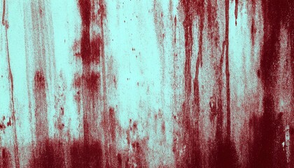 Aufkleber - creepy halloween themed wall with red paint drips and dark texture for spooky backgrounds, horror, and eerie design use
