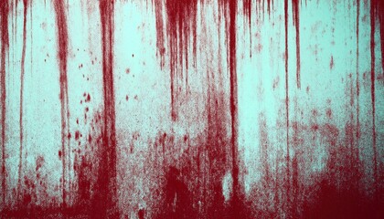 Aufkleber - creepy halloween themed wall with red paint drips and dark texture for spooky backgrounds, horror, and eerie design use
