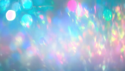 Aufkleber - soft pastel light bokeh texture with rainbow holographic reflections for web design, branding, and print media