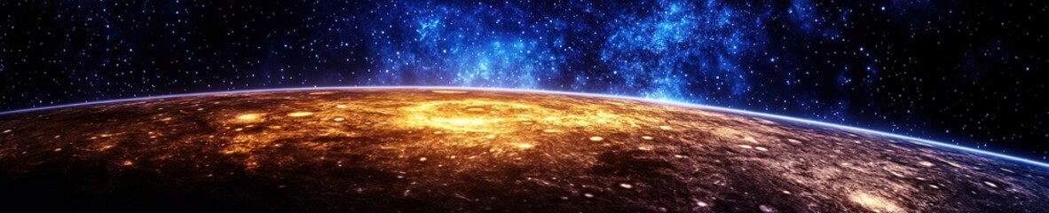 Wall Mural - mercury planet in space 