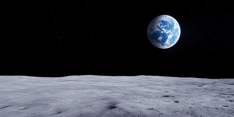 Wall Mural - photo of earth from the moon