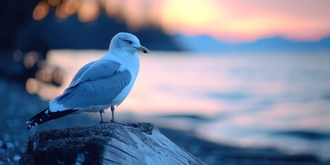 seagull in natural environment