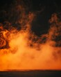 © DeepView - Orange Smoke and Dark Surface Background