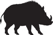 © Digital Dreams Studi - Babirusa Silhouette on White Background
