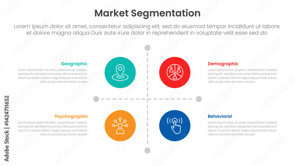 market segmentation framework analysis infographic 4 point stage ...