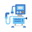 © Xihan - Blue Medical Ventilator Machine Icon Illustration on Black