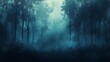 © MASJAB - Misty Forest Path with Dark Trees.