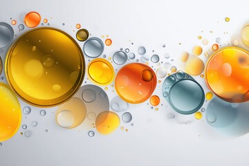 Fototapete - Colorful Abstract Background With Oil Drops and Clean Typography Space for Creative Projects and Designs