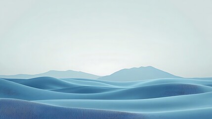 Wall Mural - Blue Desert Landscape.